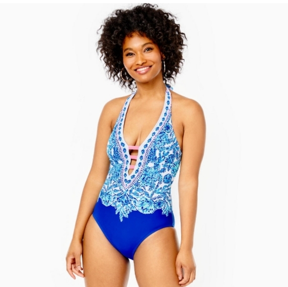 NEW LILLY PULITZER ONLINE EXCLUSIVE Loraline One-Piece Swimsuit - Picture 1 of 5